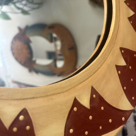 Vintage Whimsical Celestial Sun Moon Crescent Face Wall Mirror 15.5" - Picture 15 of 16